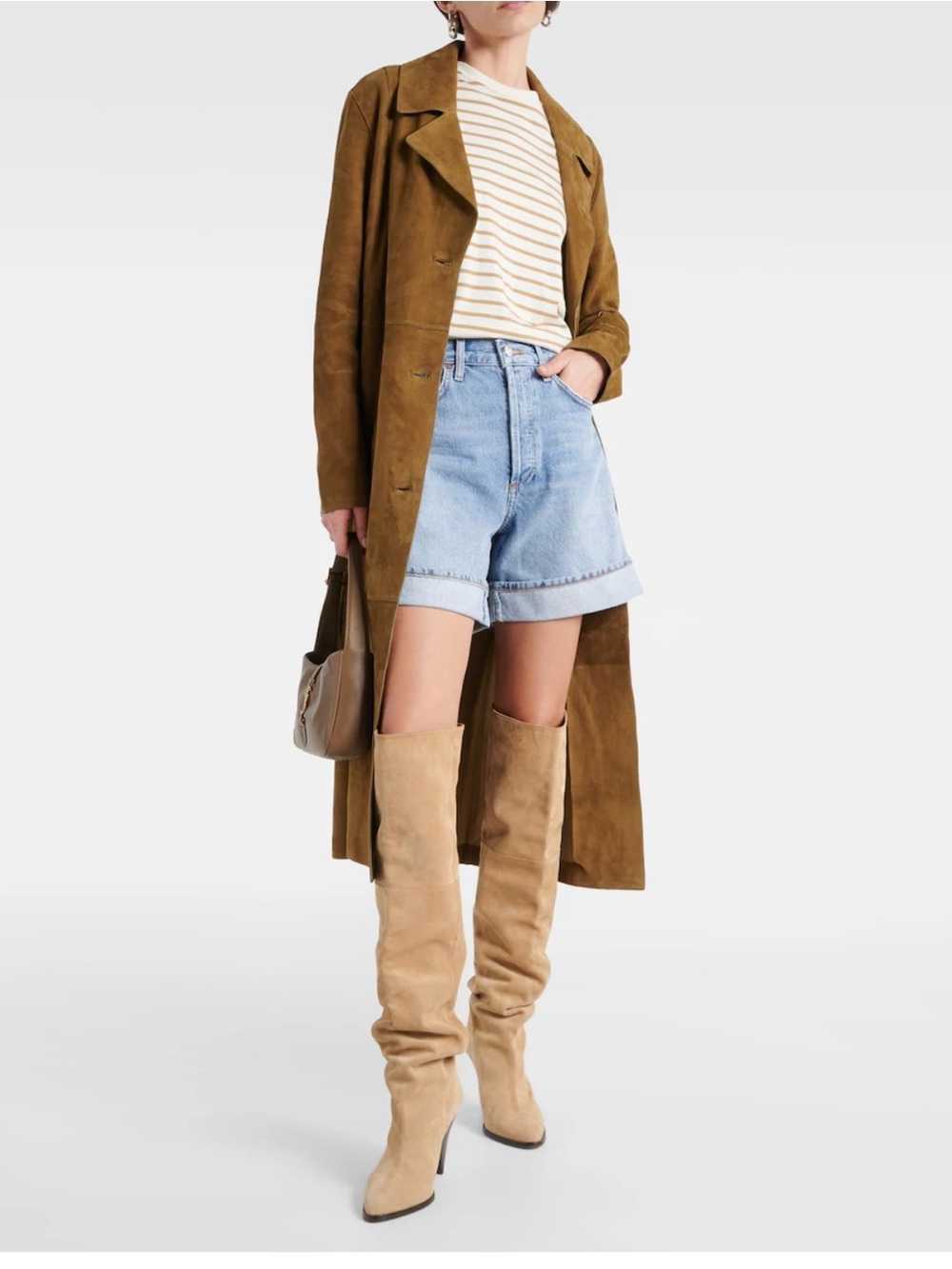 AGOLDE Dame high-rise denim shorts